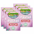 Crayola Pastel Crayons, 24 Colors Per Set, 144PK 521835
